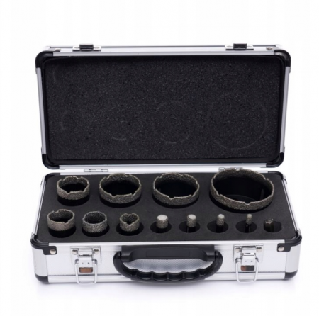 Set carote diamantate piatra gresie faianta beton 6-68mm M14 12piese (KD11227) [9]