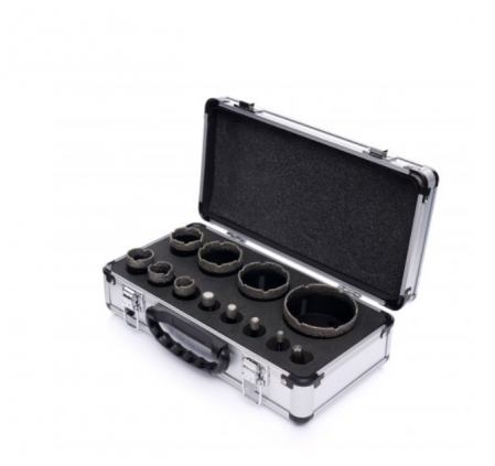 Set carote diamantate piatra gresie faianta beton 6-68mm M14 12piese (KD11227) [13]