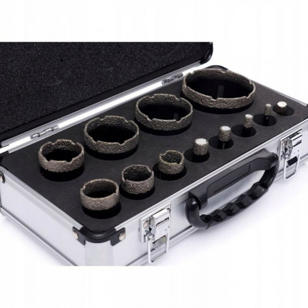 Set carote diamantate piatra gresie faianta beton 6-68mm M14 12piese (S12202) [2]