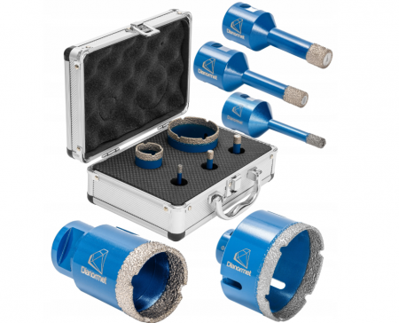 Scule de mana - Set carote diamantate piatra gresie faianta beton 6-68mm M14 6piese (CAR668M14-15)