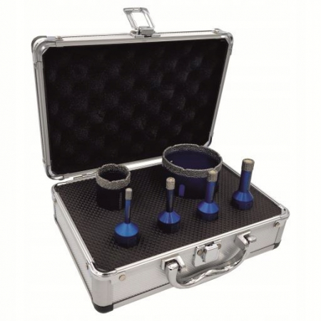 Scule de mana - Set carote diamantate piatra gresie faianta beton 6-68mm M14 6piese (DK0519)