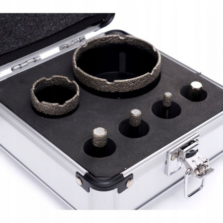 Set carote diamantate piatra gresie faianta beton 6-68mm M14 6piese (FT05DH) [3]