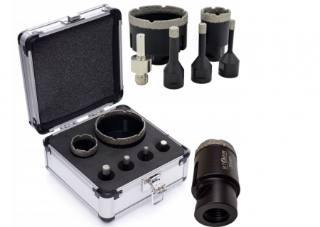 Scule de mana - Set carote diamantate piatra gresie faianta beton 6-68mm M14 6piese (FT05DH)