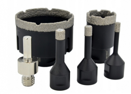 Set carote diamantate piatra gresie faianta beton 6-68mm M14 6piese (FT05DH) [4]