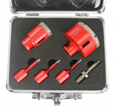Set carote diamantate piatra gresie faianta beton 6-68mm M14 6piese  (KD11219) [5]