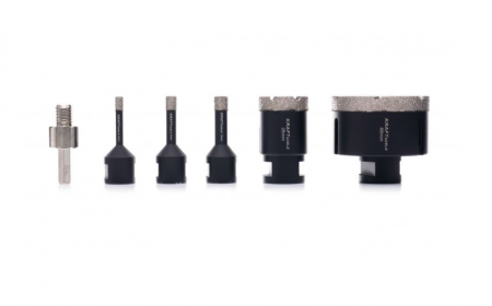 Set carote diamantate piatra gresie faianta beton 6-68mm M14 6piese (KD11226) [4]