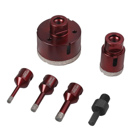 Set carote diamantate piatra gresie faianta beton 6-68mm M14 6piese (KD12643) [5]