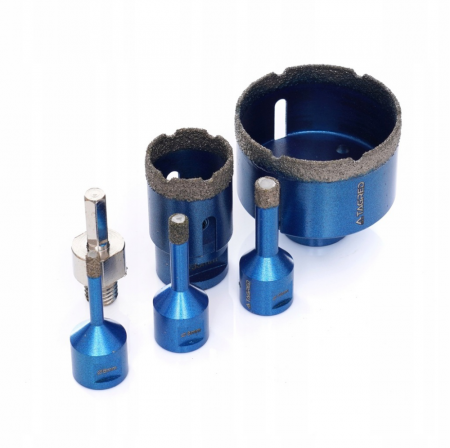 Set carote diamantate piatra gresie faianta beton 6-68mm M14 6piese (TA4085) [1]
