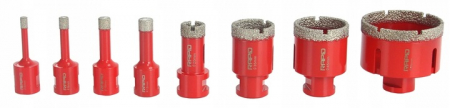 Set carote diamantate piatra gresie faianta beton 6-68mm M14 9piese (M22594) [4]