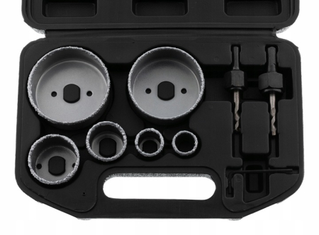 Set carote Wolfram otelite 22-73mm cu ghidaj 9piese (S10332) [2]