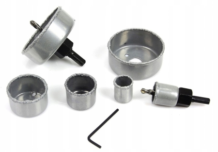 Set carote Wolfram otelite 22-73mm cu ghidaj 9piese (S10332) [5]