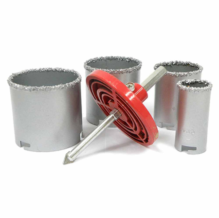 Altele - Set carote Wolfram otelite 33 53 67 73mm cu ghidaj 5piese (S0550/1)