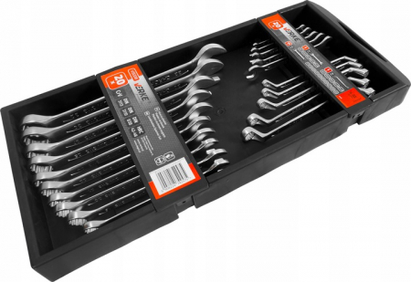 Set chei fixe combinate 6-32mm + fixe furca + inelare cu cot 20piese (V35338) [3]