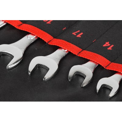 Set chei fixe-combinate din otel CrV, 6-22 mm, 12 piese, cu husa textila (LEX12) [2]