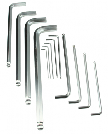 Set chei imbus 2-19mm cu bila si maner 13piese hexagonal (M66429) [3]