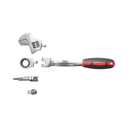 Set chei inelare cu clichet 8-19mm cap detasabil interschimbabil cheie reglabila biti 26 piese (DISTN63) [4]