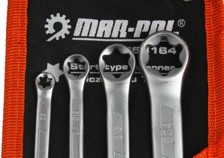 Set chei inelare Torx CrV 4 piese 6-24 mm cu suport de depozitare (M58164P) [3]