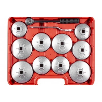 Set chei pentru filtre de ulei cu clichet, 65-101 mm, 23 piese, cu valiza (LEX23) [2]