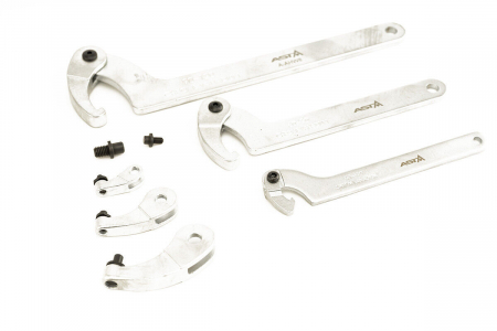Set chei reglabile tip carlig articulate cu cioc si pin 35-120mm (A-AHW8) [3]