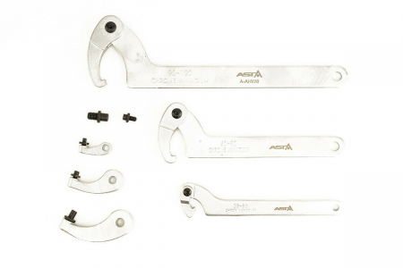 Set chei reglabile tip carlig articulate cu cioc si pin 35-120mm (A-AHW8) [2]