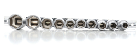 Set chei tubulare 10-24mm 12 10 buc cu suport sina (KD10226) [1]