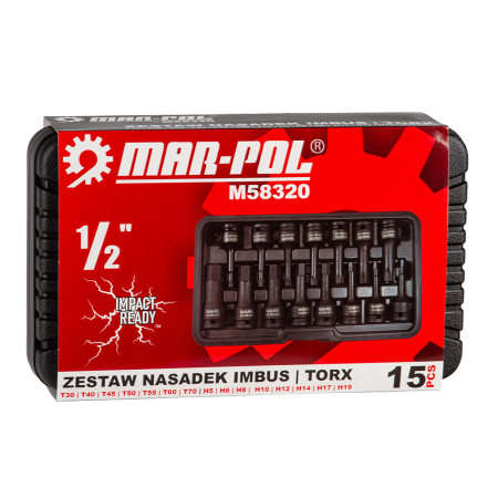 Set chei tubulare de impact Torx si Hex 1/2" pentru service auto (M58320) [6]