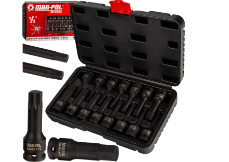 Scule Atelier Auto - Set chei tubulare de impact Torx si Hex 1/2" pentru service auto (M58320)