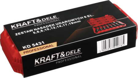 Set chei tubulare impact HEX 1/2 inch 8 piese H5-H19 pentru scule pneumatice si electrice (KD5431) [6]