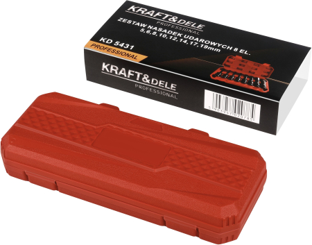 Set chei tubulare impact HEX 1/2 inch 8 piese H5-H19 pentru scule pneumatice si electrice (KD5431) [7]