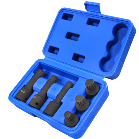 Set chei tubulare impact Spline 1/2" M14 M16 M18 6 piese CrMo (M66416) [6]