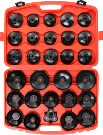 Set chei tubulare pentru filtru ulei 30 piese cu cheie reglabila 65-120mm (KD10502) [0]