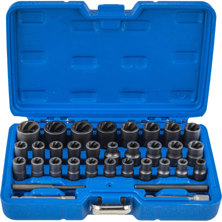 Altele - Set chei tubulare pentru suruburi deteriorate 6-19 mm 33 piese cu profil de prindere (VRF08085_2)