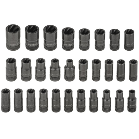 Set chei tubulare pentru suruburi deteriorate 6-19 mm 33 piese cu profil de prindere (VRF08085_2) [5]
