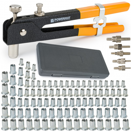 Clesti pentru nituit - Set cleste pistol nituit piulite M3-M8 (PM0767)