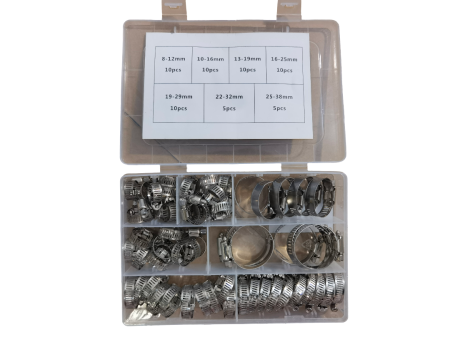 Altele - Set colier cleme 60 buc cu surub si piulita otel zincat (KD10865)