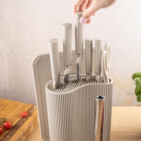 Set complet bucatarie material plastic si otel inoxidabil bej (KB-7978) [16]