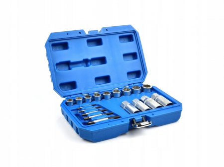 Set complet extractoare suruburi deteriorate rupte piulite rotunjite 17 piese (G30035) [6]