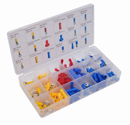 Set conectori papuci electrici capete cabluri auto izolate 160piese (KD10487) [4]
