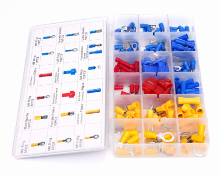 Set conectori papuci electrici capete cabluri auto izolate 160piese (KD10487) [1]