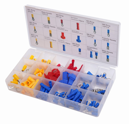 Set conectori papuci electrici capete cabluri auto izolate 160piese (KD10487) [5]