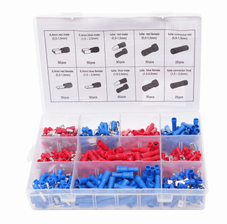 Altele - Set conectori papuci electrici capete cabluri auto izolate 450piese (KD10492)