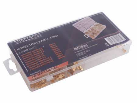 Set conectori papuci electrici capete cabluri auto neizolate 450piese (KD10493) [6]