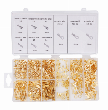 Set conectori papuci electrici capete cabluri auto neizolate 450piese (KD10493) [2]