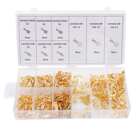 Altele - Set conectori papuci electrici capete cabluri auto neizolate 450piese (KD10493)