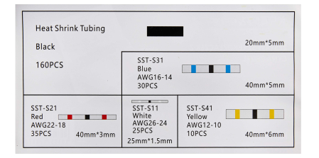 Set conectori termocontractabili cu cositor, 260 buc. (KD12677) [6]