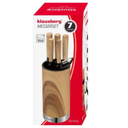 Set cutite bucatarie 7 piese cu bloc si curatator (KB-9036) [2]