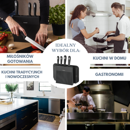 Set cutite bucatarie 8 piese cu suport si tocatoare plastic antiderapante (KB-7980) [5]