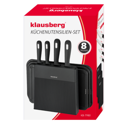 Set cutite bucatarie 8 piese cu suport si tocatoare plastic antiderapante (KB-7980) [1]