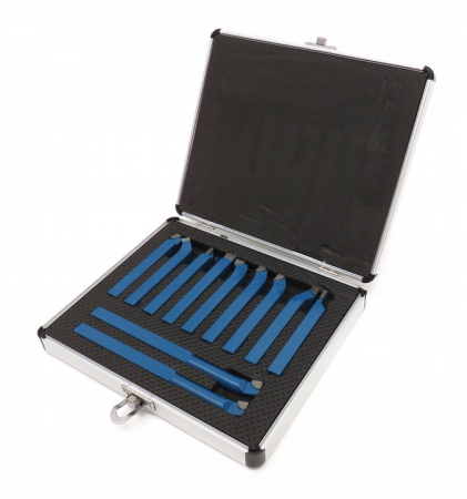 Scule de mana - Set cutite strung instrument dalti strunjire 10x10 11piese cu valiza (M22361)