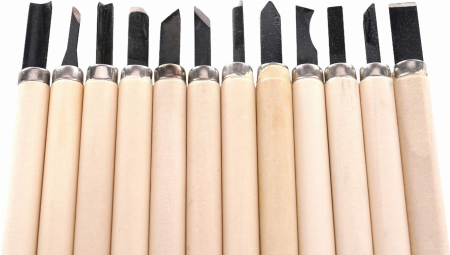 Set dalti pentru sculptura in lemn 12 piese cu maner lemn (KD11774) [7]